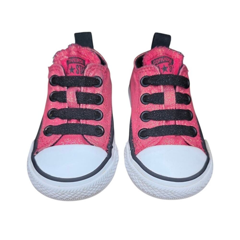 Converse Low Tops Toddler Sparkle Kids Chuck Taylor All Star Girls Sz 3